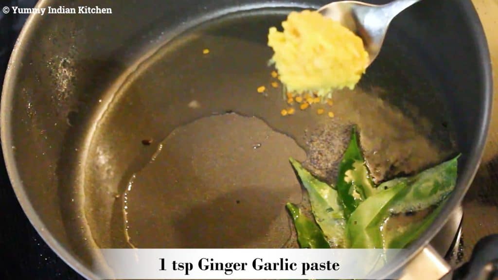 adding ginger garlic paste 