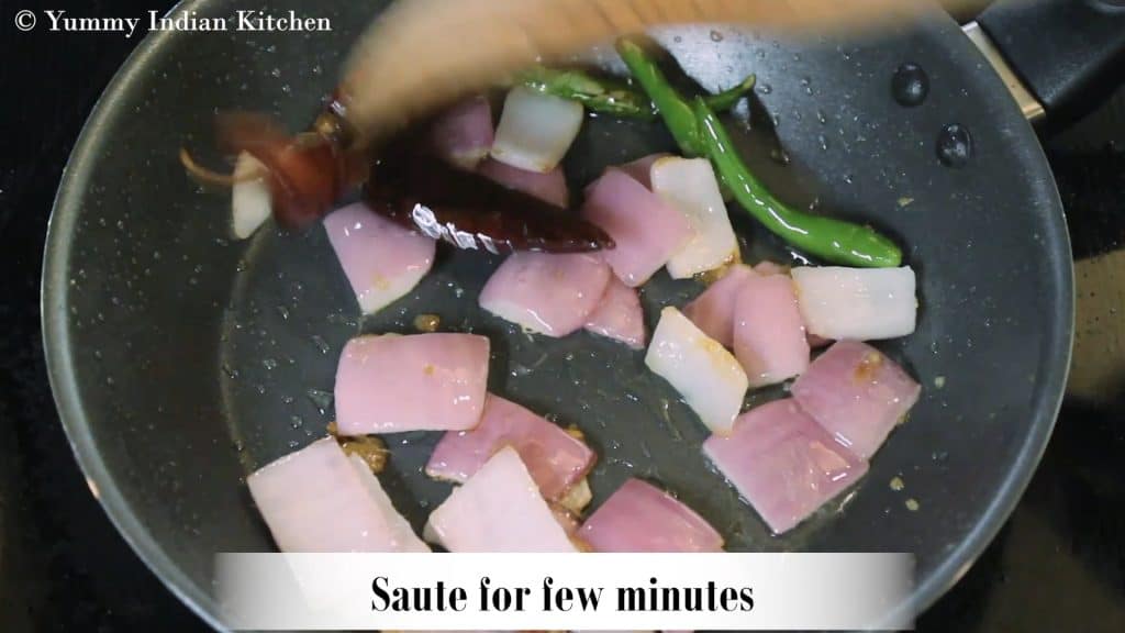 sauteing for few minutes