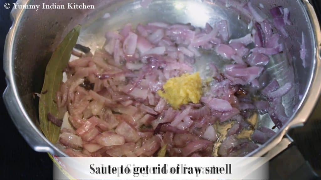 Adding ginger garlic paste 