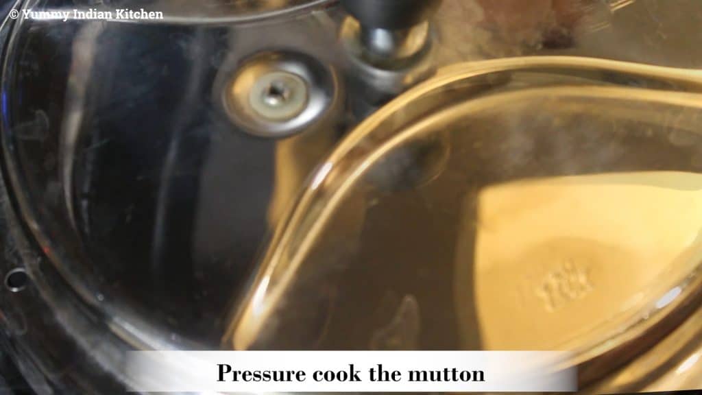 pressure cooking the mutton