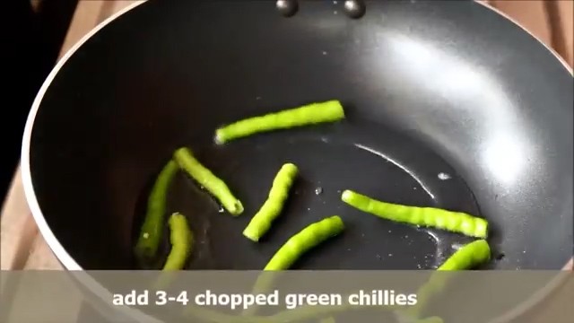 Add chopped green chillies 