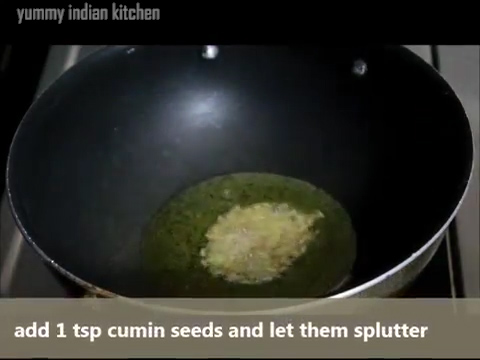 adding cumin seeds to splutter