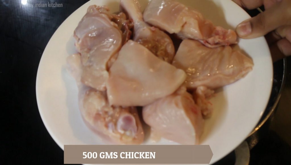 Adding the chicken pieces