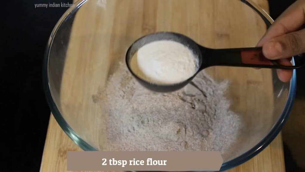 adding rice flour 