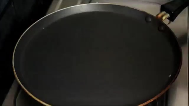 Heating the griddle/Tawa
