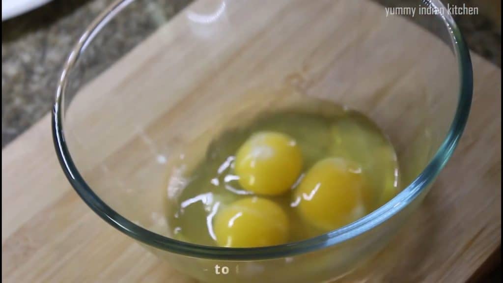 break the eggs in a bowl