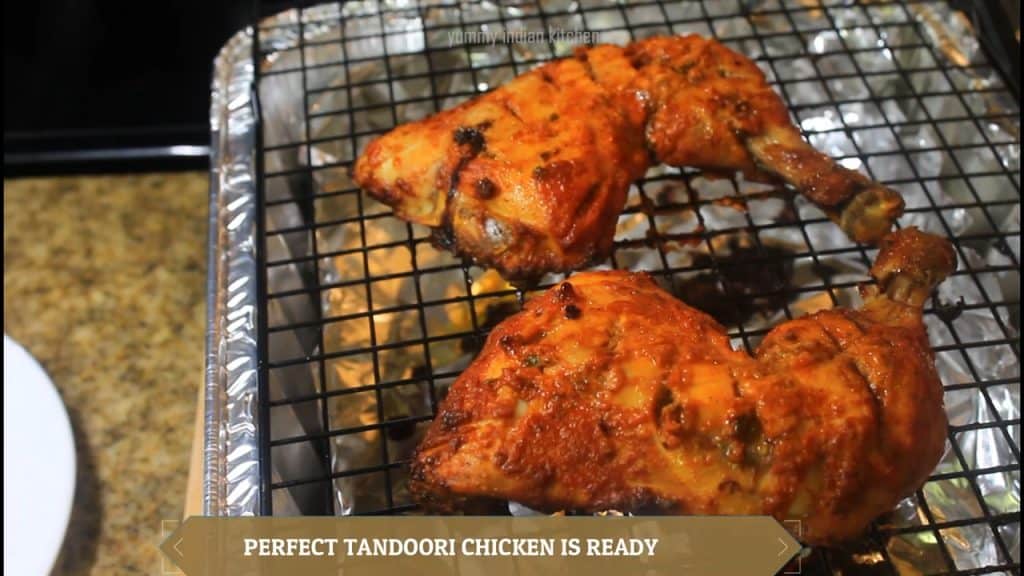 serving the tandoori chicken