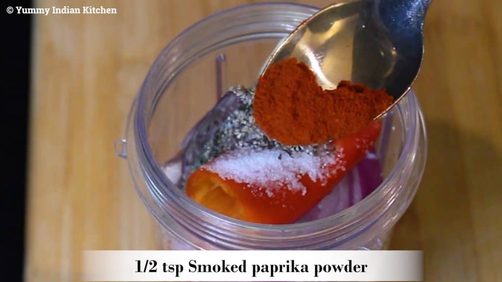 Adding salt as per taste, black pepper powder, paprika