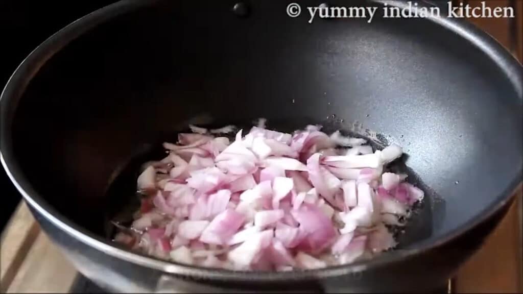 Adding finely chopped onions