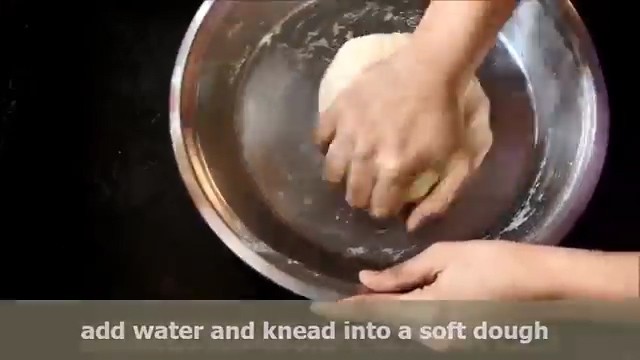 Making a soft dough.