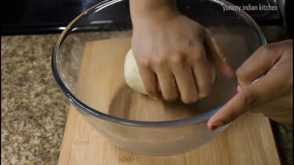 Kneading into a soft dough