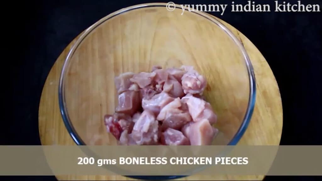 adding boneless chicken