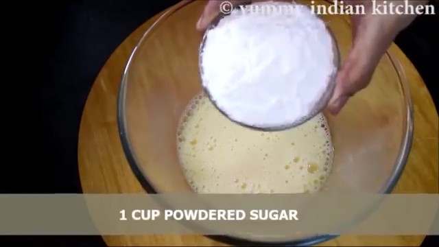 adding powdered sugar