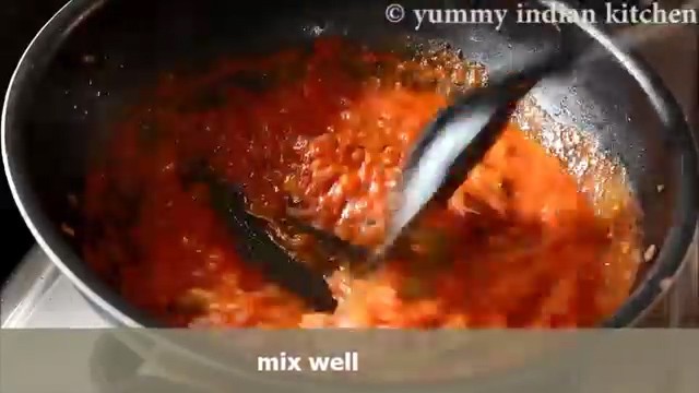 mixing the spices