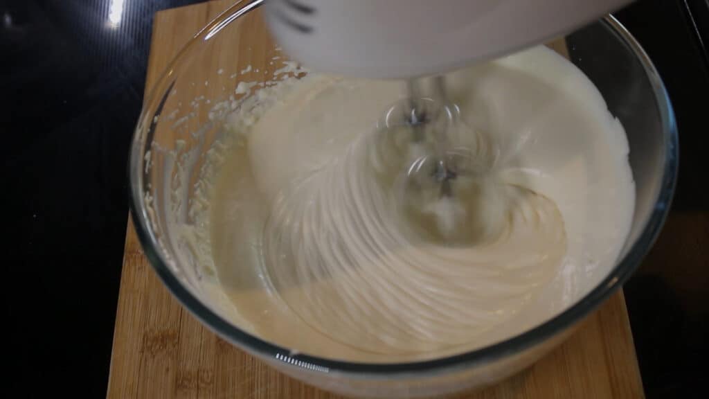 whisking the mixture