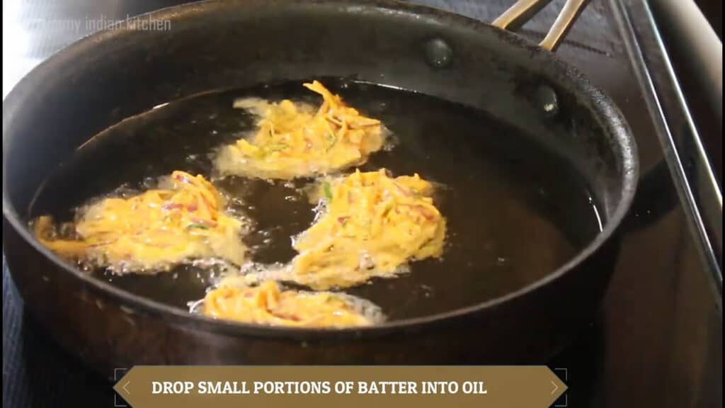  dropping batter in oil