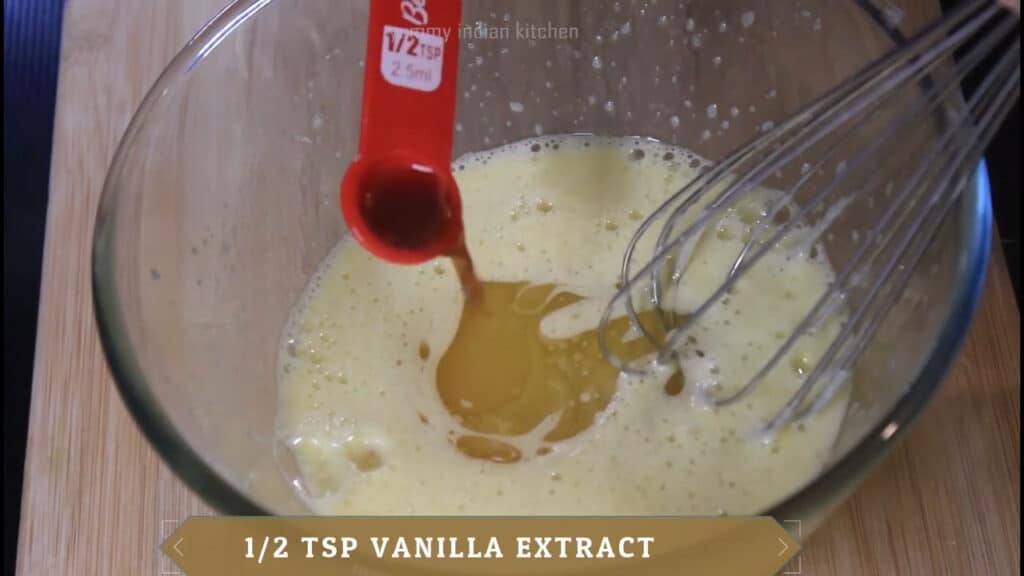 added oil and vanilla extracts