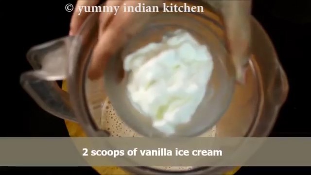 adding vanilla ice cream.