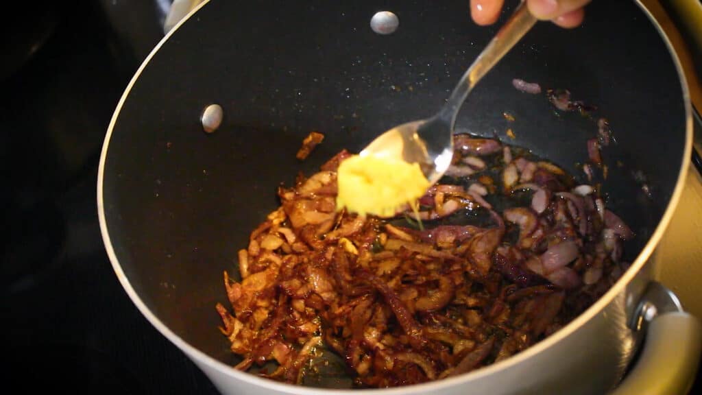 deep frying the onions