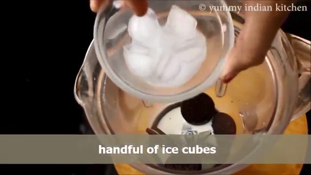 Adding ice cubes