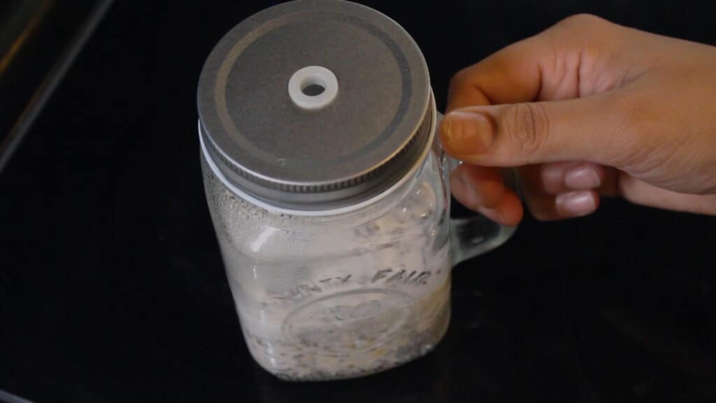 soaking the healthy overnight oats recipe for few hours 