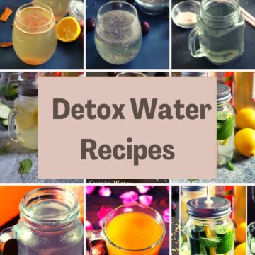 detox water recipes for weight loss and body cleanse drinks made as a collage