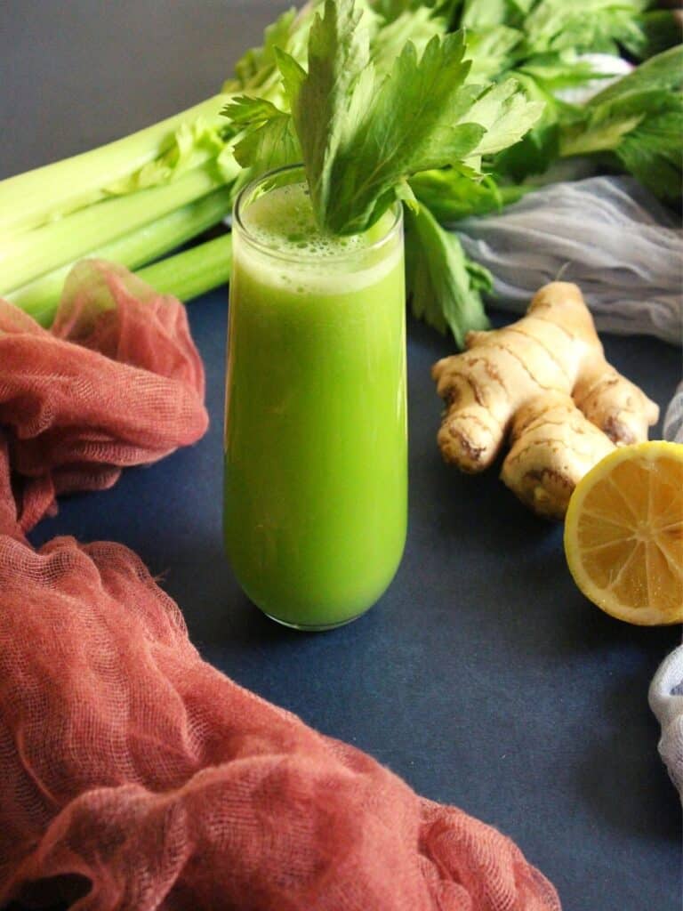 weight loss green juice served in a glass