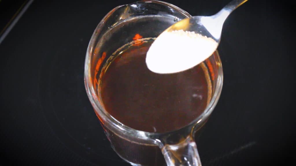 Adding a teaspoon of sugar