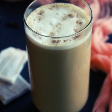 chai tea latte recipe starbucks style served in a glass