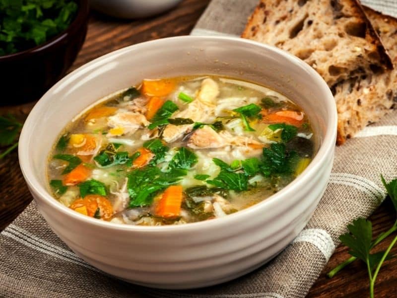 optavia chicken soup with the vegetables.