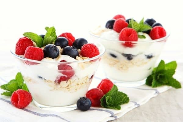 yogurt breakfast with berries