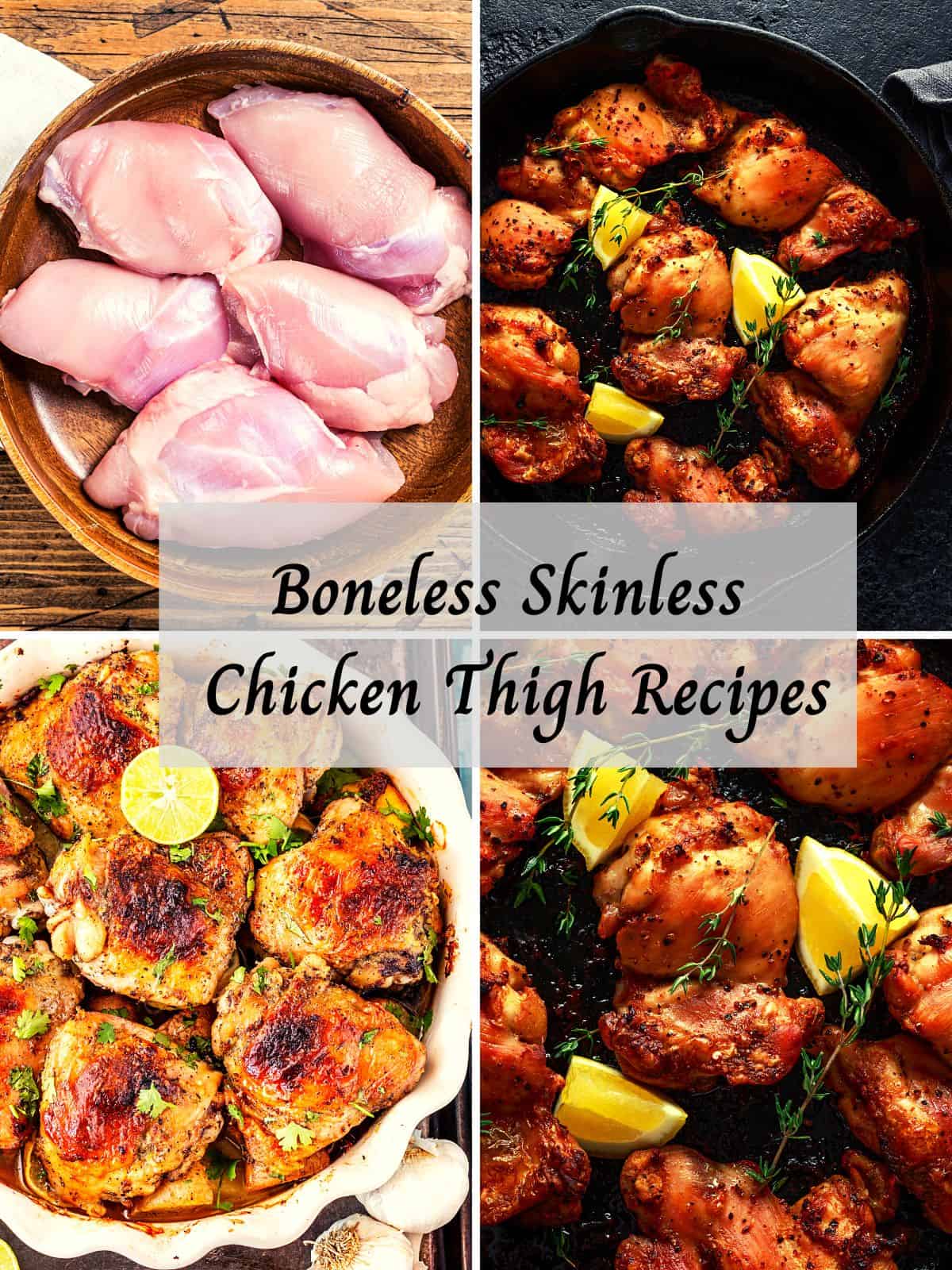 different ways of making boneless skinless chicken thigh recipes both raw and cooked