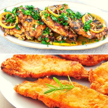 thinly sliced chicken breast recipes such as chicken francese, chicken milanese