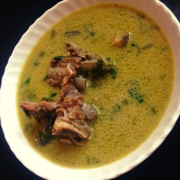 Marag made using mutton is served in a bowl