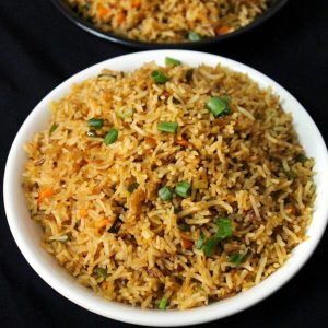 A collage of recipes showing leftover indian rice recipes to make